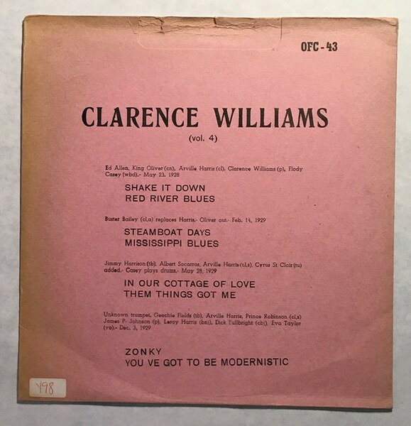 Artist Name: S - 【中古】輸入10” Clarence Williams Vol. 4 OFC43 Only For Collectors /00200