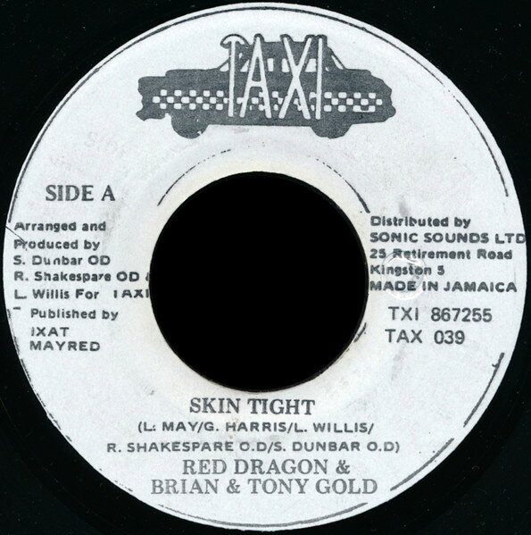 【中古】7” Red Dragon & Brian & Tony Gold Skin Tight TAX039 Taxi /00080