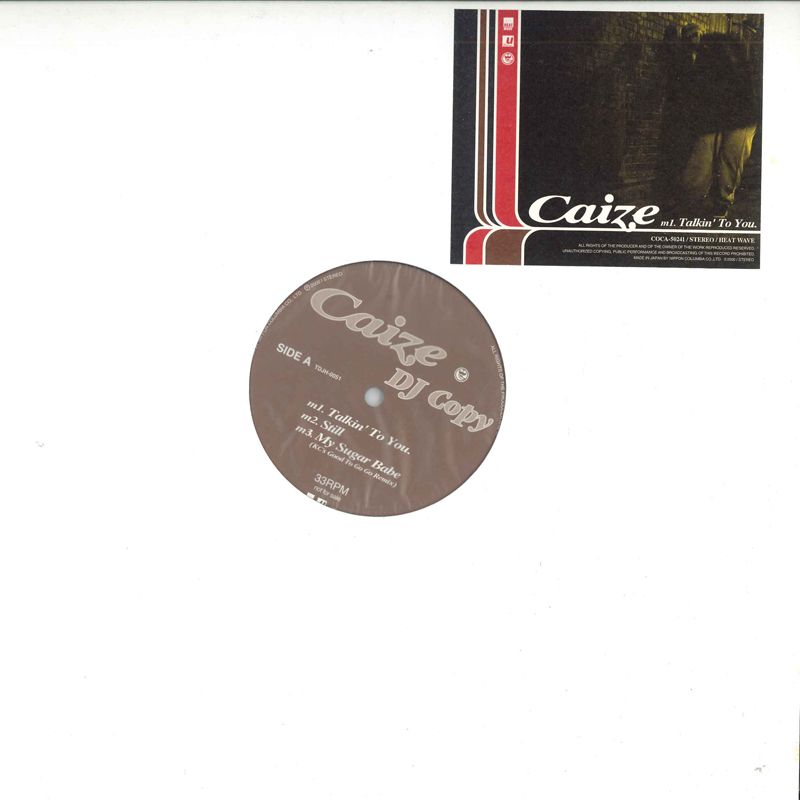 ・アーティスト Caize ・タイトル Talkin To You / Still / My Sugar Babe /Side Bにinst収録 ・レーベル・型番 COLUMBIA TDJH0051 ・フォーマット 12インチレコード ・コンディション(盤) 非常に良い(EX) ・コンディション(ジャケット) プレインカバー（元ジャケット／カバー無し） ・コンディション(帯) オビなし ・特記事項 【プロモ盤】 【Promotion Only】 サンプル画像です。実際の商品の画像ではありません 商品写真はバーコード/カタログ番号に対応したサンプル画像ですので、お送りする商品の画像ではありません。帯やライナーなどの付属品は、特記事項に記載されている場合のみ含まれます。プロモやカラーレコードなどの仕様についても、該当する場合のみ特記事項に記載しています。 【ご購入前に必ずご確認ください】 ・本店サイト(www.recordcity.jp)とは価格、送料が違います ・本店サイト、その他支店のオーダーとは同梱発送できません ・注文確定後に別の注文を頂いた場合、注文同士の同梱は致しかねます。 ・別倉庫から発送しているため、店頭受け渡しは対応しておりません ・一部商品は他の通販サイトでも販売しているため、ご注文のタイミングによっては商品のご用意ができない場合がございます。 ・土日祝日はお休みです 金曜・祝前日9時以降のご連絡またはご入金は、返答または発送が週明け・祝日明けに順次対応となります。 ・ご購入後のキャンセル不可 ご購入後のキャンセルはいかなる理由においてもお受けできません。ご了承の上、ご購入くださいませ。 ・日本郵便(ゆうパック/ゆうメール)によるお届けになります。 ・中古品であることをご理解ください 当ストアでは中古商品を主に販売しております。中古品であることをご理解の上ご購入ください。また、一部商品はRecordCityオンラインストアで試聴可能です。 ・返品について お客様のご都合による返品は一切承っておりません。 表記の内容と実際の商品に相違がある場合、また針飛び等で返品・返金をご希望される場合は、商品の到着後1週間以内にご連絡ください。商品の返送をこちらで確認後、キャンセル・返金を行います。 コンディションVG以下の商品は返品できません。プレイに影響のない表面のこすれ傷、プレス起因のノイズ盤は返品の対象外です。 【コンディション表記】 ・ほぼ新品(M-)(Like New) 完全な新品。未使用。当店ではほぼ使用しません ・非常に良い(EX)(Excellent) 中古盤として美品な状態。わずかな経年を感じるものの傷みを感じさせない、当店基準で最高の状態 ・良い(VG+)(Very Good Plus) 丁寧に扱われた中古品で、軽い使用感がみられる。 ・可(VG)(Acceptable) 使い込まれた中古品で、「良い」よりもさらに使用感がみられる。 ・悪い(VG-)(Bad) 状態が悪いアイテム。使用の保障はなく、再生不可、針飛び、目立つノイズがあるかもしれない。状態によるクレーム不可。返品不可。 ・非常に悪い(G)(Very Bad) 「悪い」よりさらに状態が悪いアイテム。使用の保障はなく、再生不可、針飛び、目立つノイズがあるかもしれない。状態によるクレーム不可。返品不可。 ・ジャンク(Fair)(Junk/Fair) 割れている、反っている、水ダメージがある、カビ、ジャケットが分離している、ひどい書き込み、ひどい擦れなど最低の状態。使用の保障はなく、再生不可、針飛び、目立つノイズがあるかもしれない。状態によるクレーム不可。返品不可。 ・ジャンク(Poor)(Junk/Poor) 割れている、反っている、水ダメージがある、カビ、ジャケットが分離している、ひどい書き込み、ひどい擦れなど最低の状態。使用の保障はなく、再生不可、針飛び、目立つノイズがあるかもしれない。状態によるクレーム不可。返品不可。