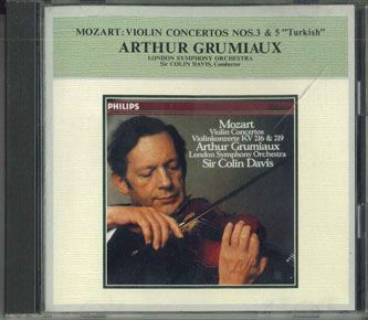 CD Arthur GRUMIAUX Immortal Performances FNCC662 NIPPON PHONOGRAM /00110
