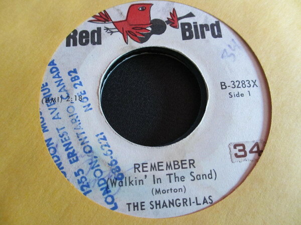 艺人名: B - 【中古】7” Shangri-Las Remember (Walkin In The Sand) B3283X Red Bird /00080