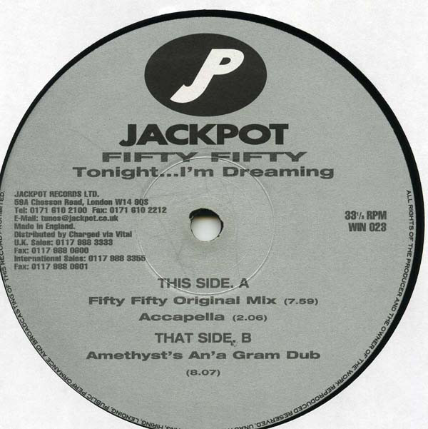 英12” Fifty Fifty Tonight...Im Dreaming WIN023 Jackpot /00250