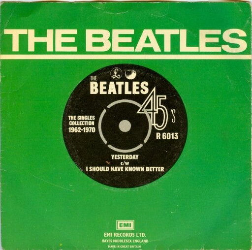 【中古】英7” Beatles Yesterday c/w I Should Have Known Better R6013 Parlophone, Apple Re /00080 【中古】英7” Beatles Yesterday c/w I Should Have Known Better R6013 Parlophone, Apple Re /00080