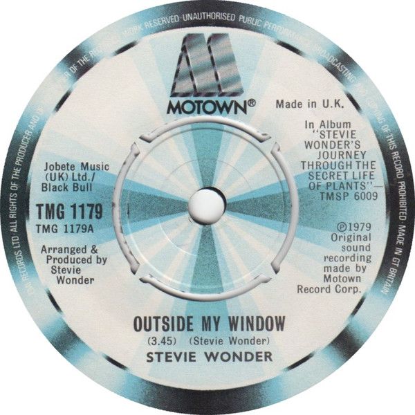 【中古】英7” Stevie Wonder Outside My Window TMG1179 Motown /00080