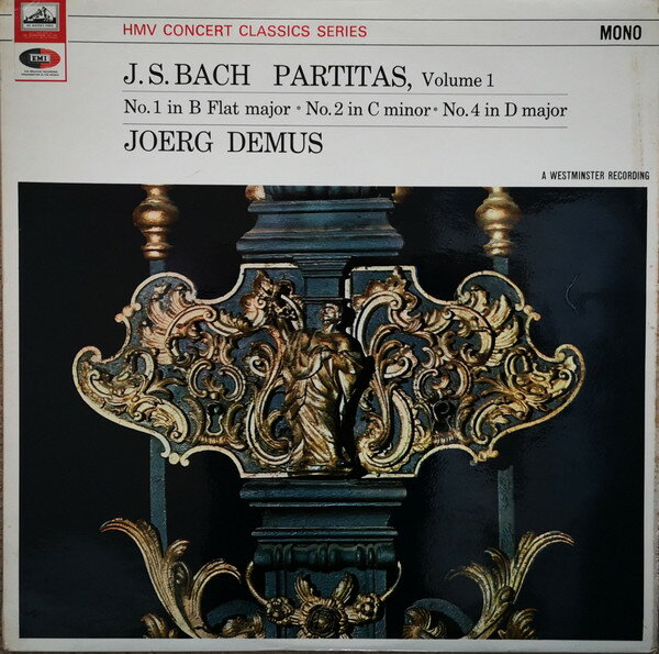 英LP Johann Sebastian Bach, Jorg De Partitas, Volume 1 XLP20086 His Masters Voice /00260