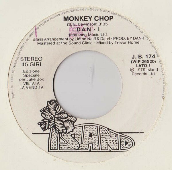 7” Dan - I　/ Tom Petty Monkey Chop / Refugee JB174 ISLAND RECORDS /00080