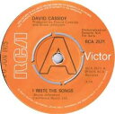 【中古】英7” David Cassidy I Write The Songs RCA2571PROMO RCA Victor /00080