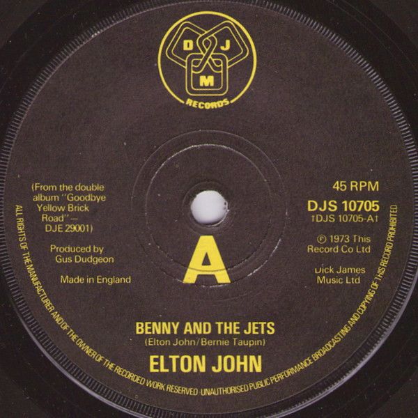 【中古】英7” Elton John Benny And The Jets DJS10705 DJM Records /00080