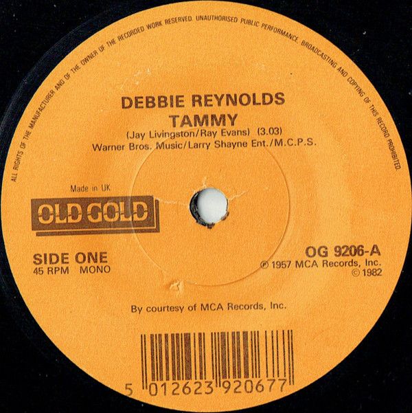 【中古】英7” Debbie Reynolds / Jane Morgan Tammy / The Day The Rains Came OG9206 Old Gold /00080