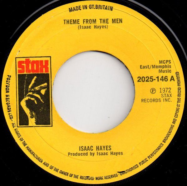 【中古】英7” Isaac Hayes Theme From The Men / Type Thang 2025146 Stax /00080