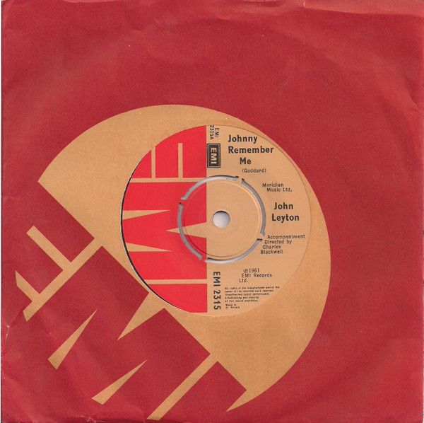 【中古】英7” John Leyton Johnny Remember Me EMI2315 EMI /00080