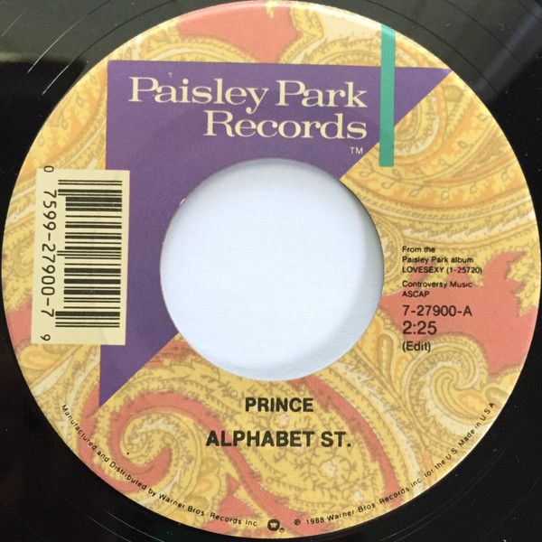 【中古】米7” Prince Alphabet St. 727900 PAISLEY PARK /00080