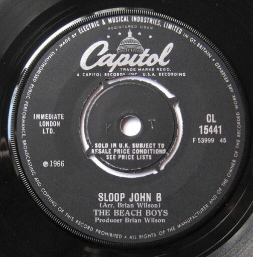 【中古】英7” Beach Boys Sloop John B CL15441 Capitol Records /00080 【中古】英7” Beach Boys Sloop John B CL15441 Capitol Records /00080