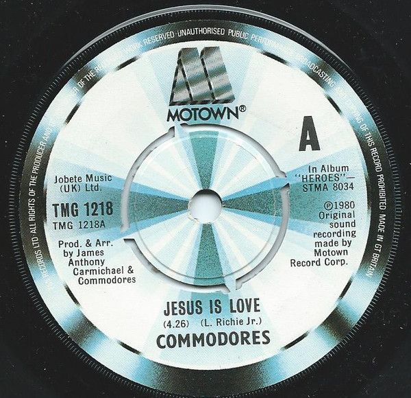【中古】英7” Commodores Jesus Is Love / Mighty Spirit TMG1218 Motown /00080