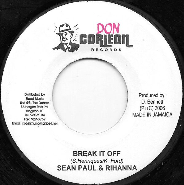 【中古】ジャマイカ7” Sean Paul & Rihanna Break It Off none Don Corleon Records /00080