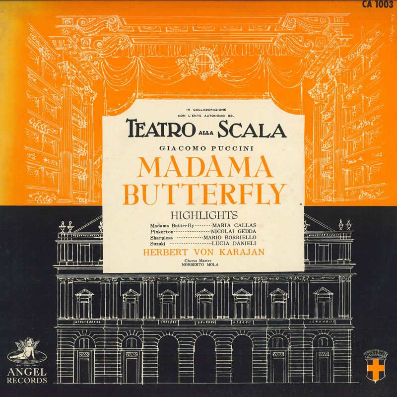 【中古】LP Herbert Von Karajan プッチーニ : 歌劇「蝶々夫人」-ハイライト CA1003 ANGEL /00260