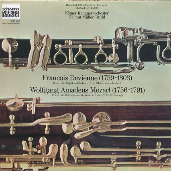 LP Francois Devienne, Wolfgang Am Konzert Fur Fagott Und Orchester B-dur, Konzert Fur VMS807 /00260