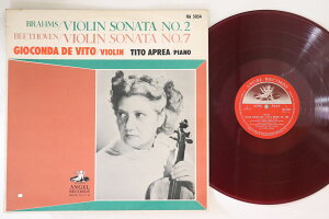 【中古】LP ジョコンダ・デ・ヴィート, ティ ブラームス ヴァイオリン・ソナタ第2番 イ長調 / ベー HA5054 ANGEL /00260