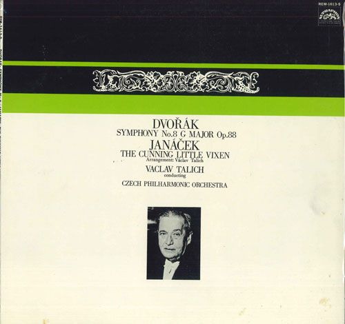 【中古】LP ヴァーツラフ・ターリッヒ, チェ ドヴォルザーク 交響曲第8番, ヤナーチェク(ターリッヒ REM1613S COLUMBIA /00260
