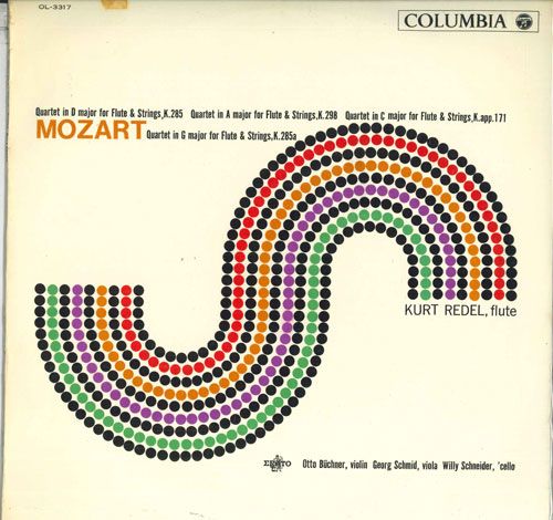 【中古】LP Kurt Redel モーツァルト：フルート四重奏曲集 OL3317 COLUMBIA /00260