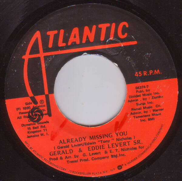 Artist Name: N - 【中古】7” Gerald Levert & Eddie Levert Already Missing You 643747 Atlantic /00080