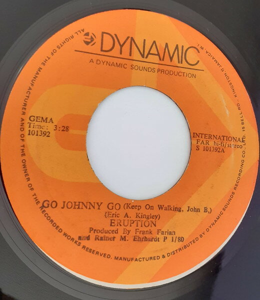 【中古】7” Eruption (4) Go Johnny Go (Keep On Walking, John B.) 101392 Dynamic /00080