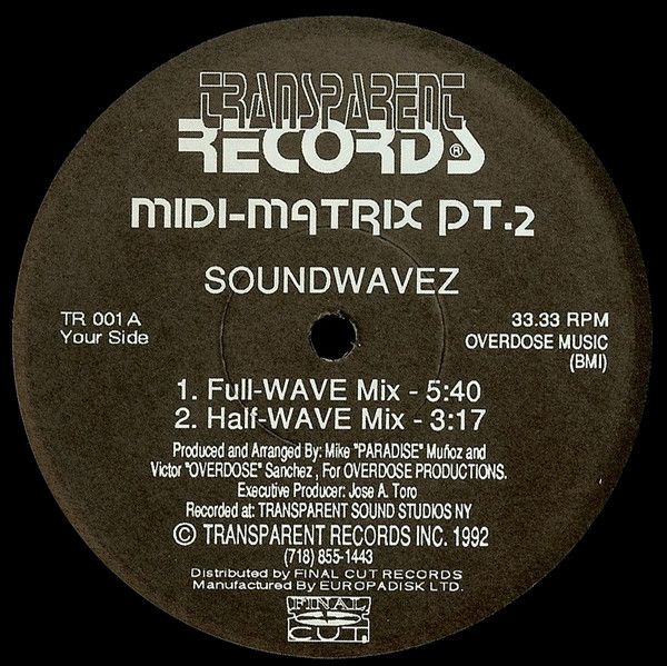 【中古】米12” Midi-Matrix Soundwavez Pt. 2 TR001 Transparent /00250