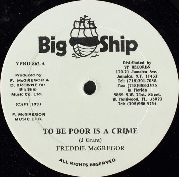 ・アーティスト Freddie McGregor ・タイトル To Be Poor Is A Crime ・レーベル・型番 Big Ship VPRD862 ・フォーマット 12インチレコード ・コンディション(盤) 非常に良い(EX) ・コンディション(ジャケット) プレインカバー（元ジャケット／カバー無し） ・コンディション(帯) オビなし ・特記事項 サンプル画像です。実際の商品の画像ではありません 商品写真はバーコード/カタログ番号に対応したサンプル画像ですので、お送りする商品の画像ではありません。帯やライナーなどの付属品は、特記事項に記載されている場合のみ含まれます。プロモやカラーレコードなどの仕様についても、該当する場合のみ特記事項に記載しています。 【ご購入前に必ずご確認ください】 ・本店サイト(www.recordcity.jp)とは価格、送料が違います ・本店サイト、その他支店のオーダーとは同梱発送できません ・注文確定後に別の注文を頂いた場合、注文同士の同梱は致しかねます。 ・別倉庫から発送しているため、店頭受け渡しは対応しておりません ・一部商品は他の通販サイトでも販売しているため、ご注文のタイミングによっては商品のご用意ができない場合がございます。 ・土日祝日はお休みです 金曜・祝前日9時以降のご連絡またはご入金は、返答または発送が週明け・祝日明けに順次対応となります。 ・ご購入後のキャンセル不可 ご購入後のキャンセルはいかなる理由においてもお受けできません。ご了承の上、ご購入くださいませ。 ・日本郵便(ゆうパック/ゆうメール)によるお届けになります。 ・中古品であることをご理解ください 当ストアでは中古商品を主に販売しております。中古品であることをご理解の上ご購入ください。また、一部商品はRecordCityオンラインストアで試聴可能です。 ・返品について お客様のご都合による返品は一切承っておりません。 表記の内容と実際の商品に相違がある場合、また針飛び等で返品・返金をご希望される場合は、商品の到着後1週間以内にご連絡ください。商品の返送をこちらで確認後、キャンセル・返金を行います。 コンディションVG以下の商品は返品できません。プレイに影響のない表面のこすれ傷、プレス起因のノイズ盤は返品の対象外です。 【コンディション表記】 ・ほぼ新品(M-)(Like New) 完全な新品。未使用。当店ではほぼ使用しません ・非常に良い(EX)(Excellent) 中古盤として美品な状態。わずかな経年を感じるものの傷みを感じさせない、当店基準で最高の状態 ・良い(VG+)(Very Good Plus) 丁寧に扱われた中古品で、軽い使用感がみられる。 ・可(VG)(Acceptable) 使い込まれた中古品で、「良い」よりもさらに使用感がみられる。 ・悪い(VG-)(Bad) 状態が悪いアイテム。使用の保障はなく、再生不可、針飛び、目立つノイズがあるかもしれない。状態によるクレーム不可。返品不可。 ・非常に悪い(G)(Very Bad) 「悪い」よりさらに状態が悪いアイテム。使用の保障はなく、再生不可、針飛び、目立つノイズがあるかもしれない。状態によるクレーム不可。返品不可。 ・ジャンク(Fair)(Junk/Fair) 割れている、反っている、水ダメージがある、カビ、ジャケットが分離している、ひどい書き込み、ひどい擦れなど最低の状態。使用の保障はなく、再生不可、針飛び、目立つノイズがあるかもしれない。状態によるクレーム不可。返品不可。 ・ジャンク(Poor)(Junk/Poor) 割れている、反っている、水ダメージがある、カビ、ジャケットが分離している、ひどい書き込み、ひどい擦れなど最低の状態。使用の保障はなく、再生不可、針飛び、目立つノイズがあるかもしれない。状態によるクレーム不可。返品不可。