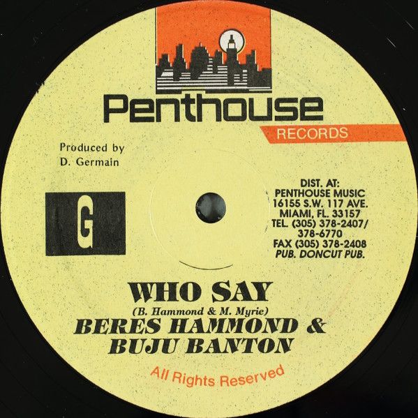 【中古】米12” Buju Banton & Beres Hammond Who Say NONE Penthouse Records /00250