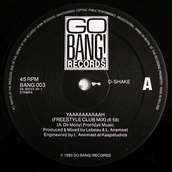 쥳ɥƥ ŷԾŹ㤨֡š12 D-Shake Yaaaaaaaaaah (Freestyle Club Mix / Techno Trance ( BANG003 Go Bang! Records /00250פβǤʤ3,080ߤˤʤޤ