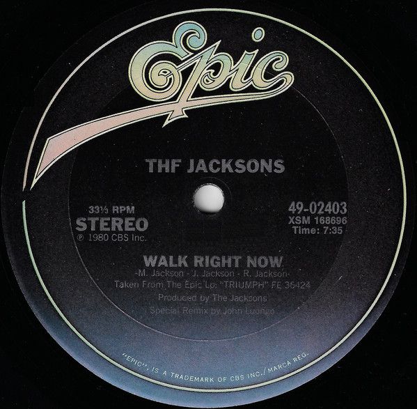 Artist Name: R - 【中古】米12” Jacksons Walk Right Now 4902403 Epic /00250