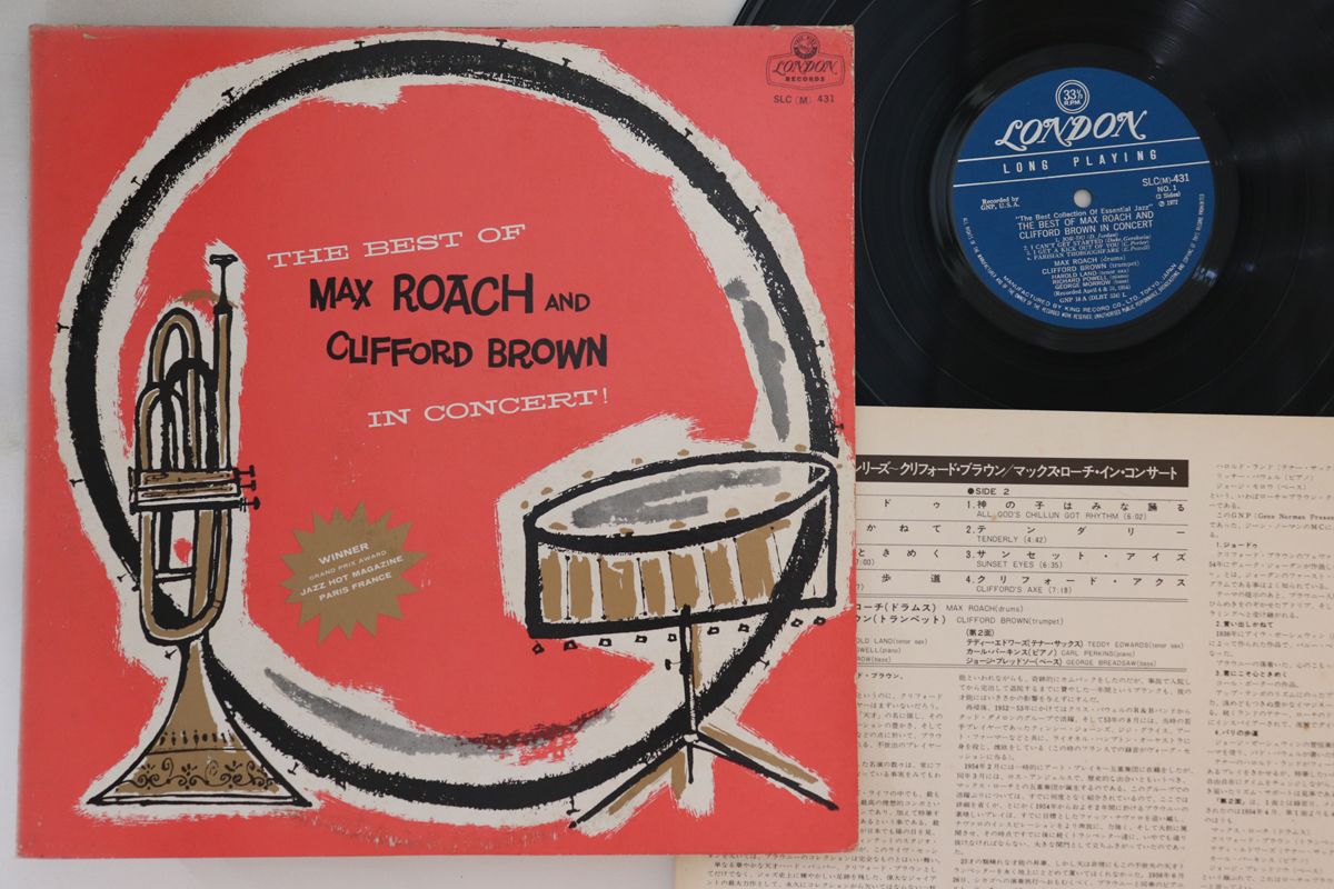 【中古】LP Max Roach Best Of Max Roach & Clifford Brown In Concert SLC431 LONDON Japan /00260
