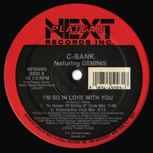 【中古】米12” C-Bank Im So In Love With You NP50093 Next Plateau Records /00250 【中古】米12” C-Bank Im So In Love With You NP50093 Next Plateau Records /00250