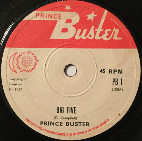 Artist Name: C - 【中古】7” Prince Buster Big Five PB1 Prince Buster /00080
