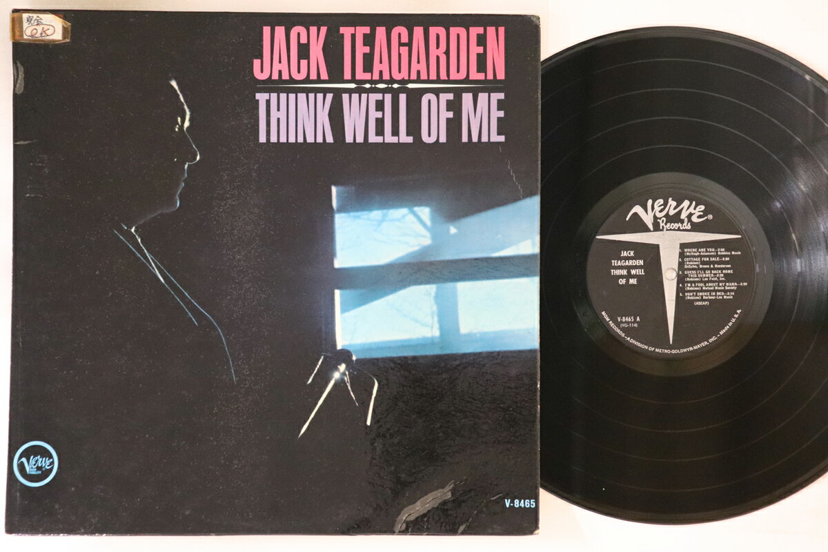 【中古】米LP Jack Teagarden Think Well Of Me V8465 VERVE /00260