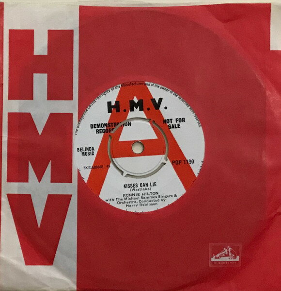 쥳ɥƥ ŷԾŹ㤨֡š۱7 Ronnie Hilton ,With Mike Samme Kisses Can Lie / They Cant Take That Away From Me POP1190PROMO His Masters Voice /00080פβǤʤ1,063ߤˤʤޤ