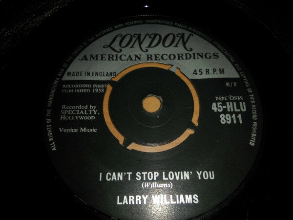 【中古】英7” Larry Williams I Cant Stop Lovin You 45HLU8911 London Records, Lond /00080
