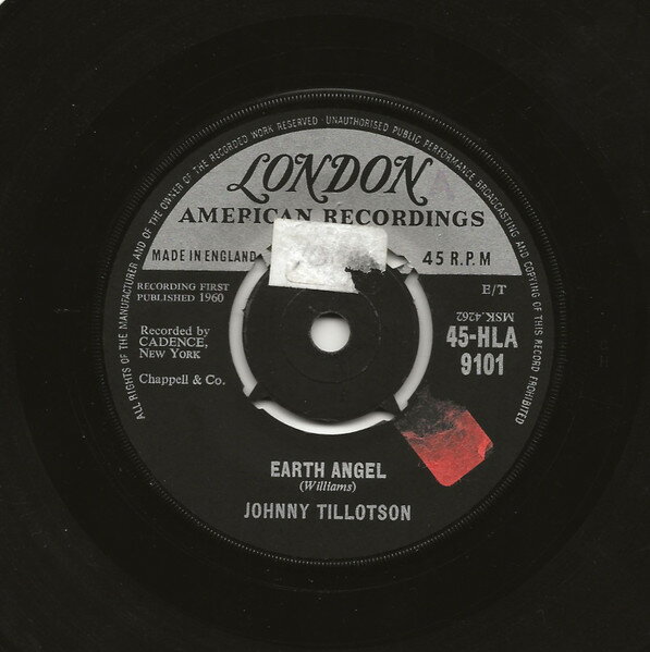 【中古】英7” Johnny Tillotson Earth Angel / Pledging My Love 45HLA9101 London Records, Lond /00080