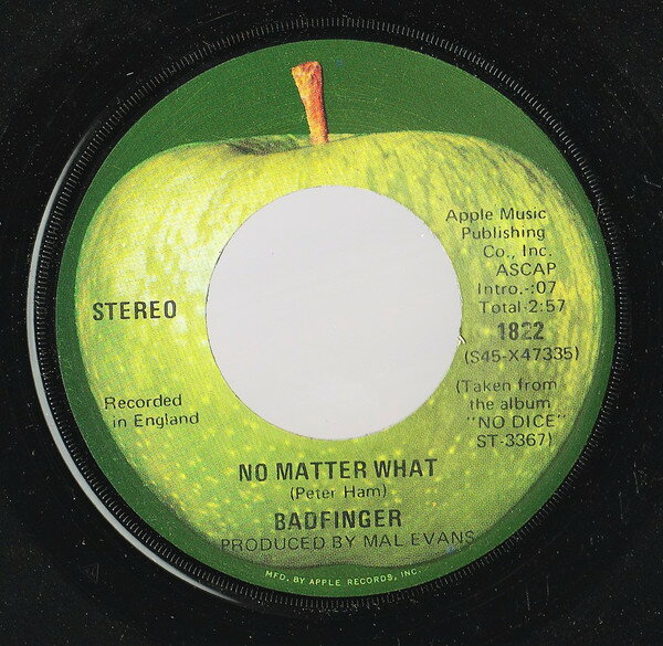 【中古】米7” Badfinger No Matter What 1822 Apple Records /00080