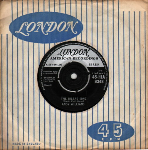 【中古】英7” Andy Williams The Bilbao Song 45HLA9348 London Records, Lond /00080 【中古】英7” Andy Williams The Bilbao Song 45HLA9348 London Records, Lond /00080