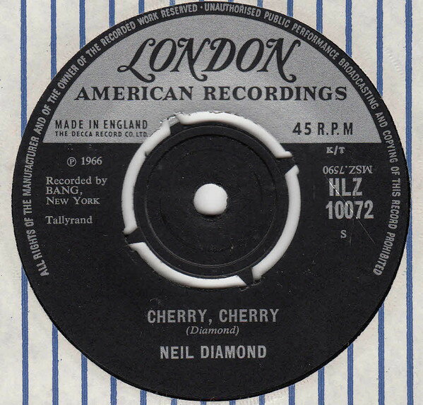 【中古】英7” Neil Diamond Cherry, Cherry HLZ10072 London Records /00080