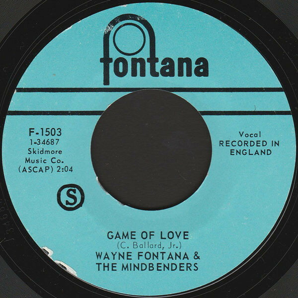 【中古】米7” Wayne Fontana &amp; The Mindbender Game Of Love F1503 Fontana /00080
