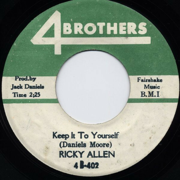 ・アーティスト Ricky Allen ・タイトル Keep It To Yourself / Just Me And You ・レーベル 4 Brothers 4B402 ・フォーマット 7インチレコード ・コンディション(盤) 良い (VG+) ・コンディション(ジャケット) ・コンディション(帯) オビなし ・特記事項 【レーベルに染み】【盤塩ビ焼け】 サンプル画像です。実際の商品の画像ではありません 商品写真はバーコード/カタログ番号に対応したサンプル画像ですので、お送りする商品の画像ではありません。帯やライナーなどの付属品は、特記事項に記載されている場合のみ含まれます。プロモやカラーレコードなどの仕様についても、該当する場合のみ特記事項に記載しています。 【ご購入前に必ずご確認ください】 ・本店サイト(www.recordcity.jp)とは価格、送料が違います ・本店サイト、その他支店のオーダーとは同梱発送できません ・別倉庫から発送しているため、店頭受け渡しは対応しておりません ・一部商品は他の通販サイトでも販売しているため、ご注文のタイミングによっては商品のご用意ができない場合がございます。 ・土日祝日はお休みです 金曜・祝前日9時以降のご連絡またはご入金は、返答または発送が週明け・祝日明けに順次対応となります。 ・ご購入後のキャンセル不可 ご購入後のキャンセルはいかなる理由においてもお受けできません。ご了承の上、ご購入くださいませ。 ・日本郵便(ゆうパック/ゆうメール)によるお届けになります。 ・中古品であることをご理解ください 当ストアではお客様よりお譲りいただいた中古商品を主に販売しております。中古品であることをご理解の上ご購入ください。また、一部商品はRecordCityオンラインストアで試聴可能です。 ・返品について お客様のご都合による返品は一切承っておりません。 表記の内容と実際の商品に相違がある場合、また針飛び等で返品・返金をご希望される場合は、商品の到着後1週間以内にご連絡ください。商品の返送をこちらで確認後、キャンセル・返金を行います。 コンディションVG以下の商品は返品できません。プレイに影響のない表面のこすれ傷、プレス起因のノイズ盤は返品の対象外です。 【コンディション表記】 ・ほぼ新品(M-)(Like New) 完全な新品。未使用。当店ではほぼ使用しません ・非常に良い(EX)(Excellent) 中古盤として美品な状態。わずかな経年を感じるものの傷みを感じさせない、当店基準で最高の状態 ・良い(VG+)(Very Good Plus) 丁寧に扱われた中古品で、軽い使用感がみられる。 ・可(VG)(Acceptable) 使い込まれた中古品で、「良い」よりもさらに使用感がみられる。 ・悪い(VG-)(Bad) 状態が悪いアイテム。使用の保障はなく、再生不可、針飛び、目立つノイズがあるかもしれない。状態によるクレーム不可。返品不可。 ・非常に悪い(G)(Very Bad) 「悪い」よりさらに状態が悪いアイテム。使用の保障はなく、再生不可、針飛び、目立つノイズがあるかもしれない。状態によるクレーム不可。返品不可。 ・ジャンク(Fair)(Junk/Fair) 割れている、反っている、水ダメージがある、カビ、ジャケットが分離している、ひどい書き込み、ひどい擦れなど最低の状態。使用の保障はなく、再生不可、針飛び、目立つノイズがあるかもしれない。状態によるクレーム不可。返品不可。 ・ジャンク(Poor)(Junk/Poor) 割れている、反っている、水ダメージがある、カビ、ジャケットが分離している、ひどい書き込み、ひどい擦れなど最低の状態。使用の保障はなく、再生不可、針飛び、目立つノイズがあるかもしれない。状態によるクレーム不可。返品不可。