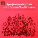 【中古】英3LP Orchestra Of The Royal Opera H Historic Recordings Of Actual Performanc...