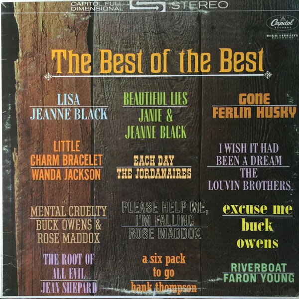 【中古】米LP Various The Best Of The Best ST1654 Capitol Records /00260
