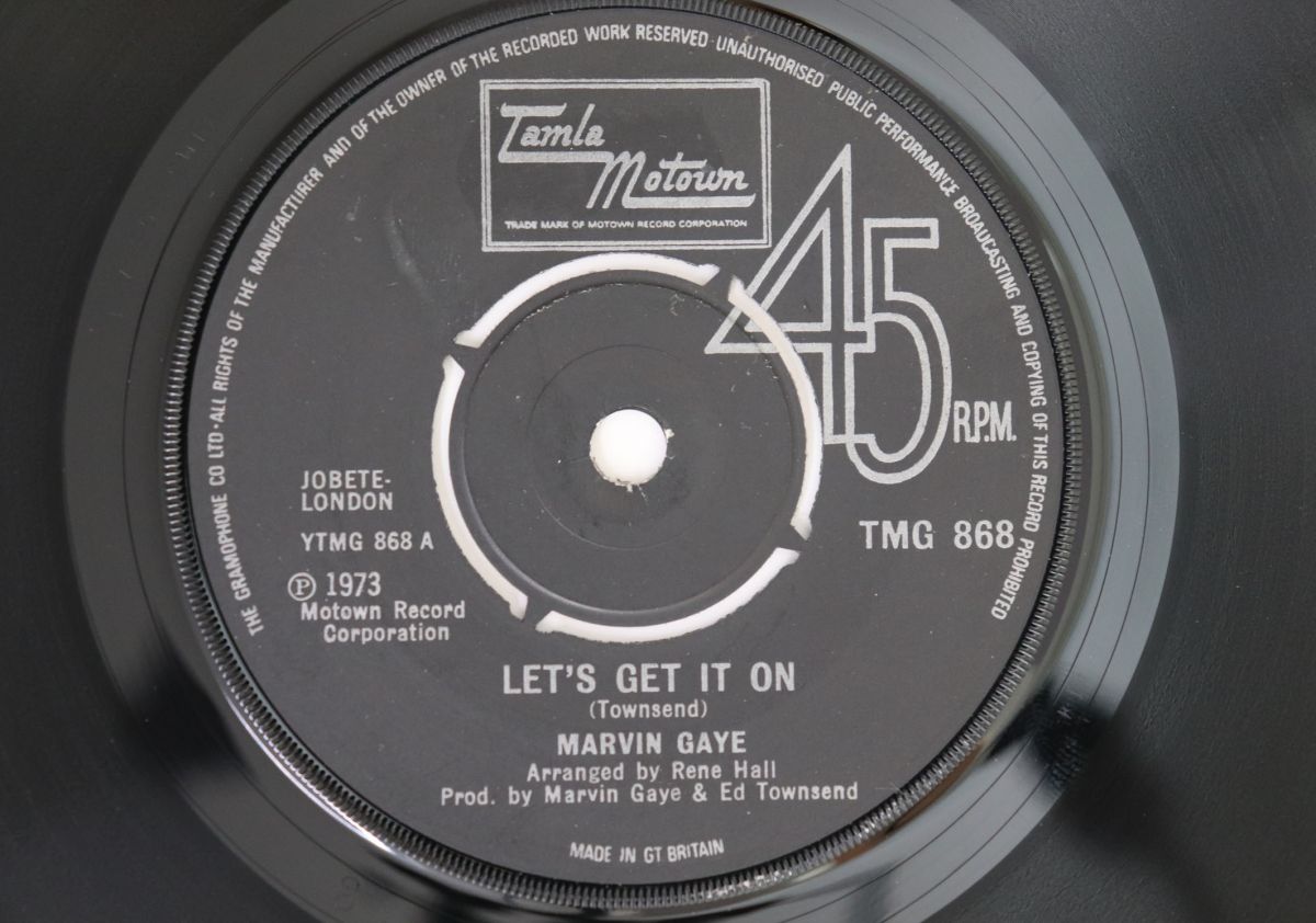 Artist Name: R - 【中古】英7” Marvin Gaye Lets Get It On TMG868 Tamla Motown /00080