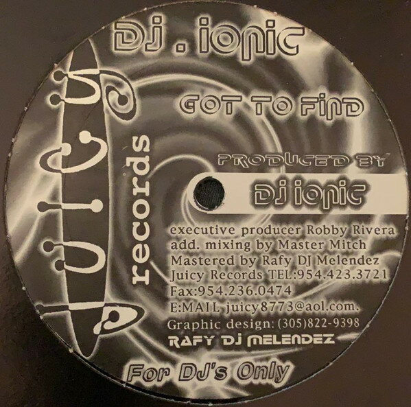 【中古】米12” DJ Ionic Got To Find JR0996 Juicy Records /00250