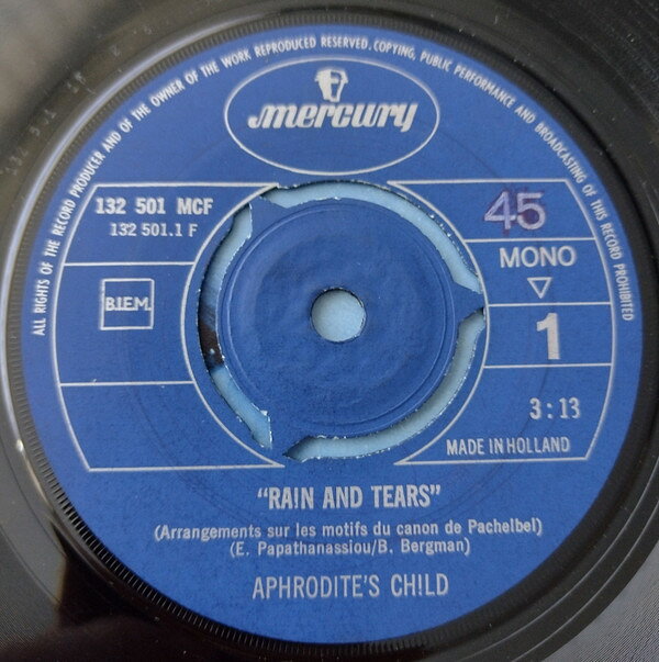 【中古】7” Aphrodites Child Rain And Tears 132501MCF MERCURY /00080