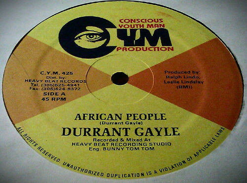 【中古】米12” Durrant Gayle African People CYM425 Conscious Youth Man /00250 【中古】米12” Durrant Gayle African People CYM425 Conscious Youth Man /00250
