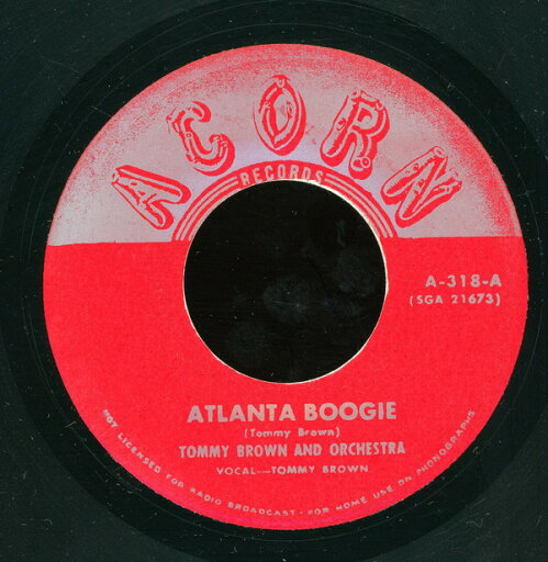 【中古】米7” Tommy Brown & His Orchestra Atlanta Boogie / The House Near The Railroad Track A318 Acorn /00080 【中古】米7” Tommy Brown & His Orchestra Atlanta Boogie / The House Near The Railroad Track A318 Acorn /00080